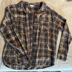 Plaid Button-Up Shirt